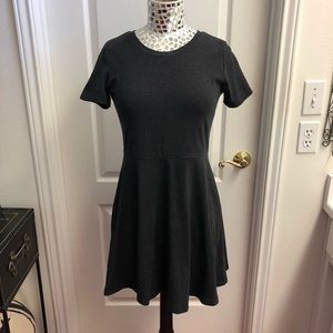 Casual Round Neck Flare Mini Dress